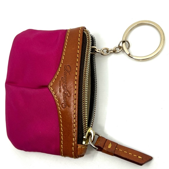 Dooney & Bourke Nylon Small Zippered Compact Coin Case Pink - Picture 10 of 16